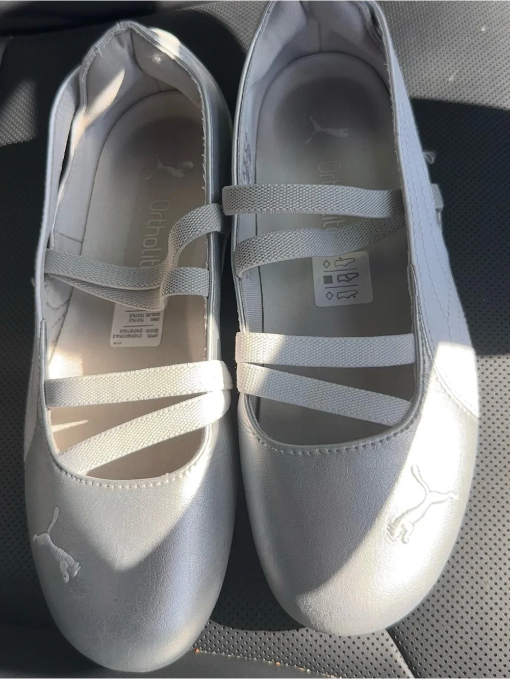 Womens PUMA Speedcat Ballet Metallic Sneaker - Silver/White | Size 6